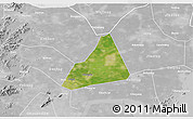 Satellite 3D Map of Tongxiang, lighten, desaturated
