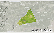 Satellite 3D Map of Tongxiang, lighten, semi-desaturated