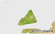 Satellite 3D Map of Tongxiang, single color outside