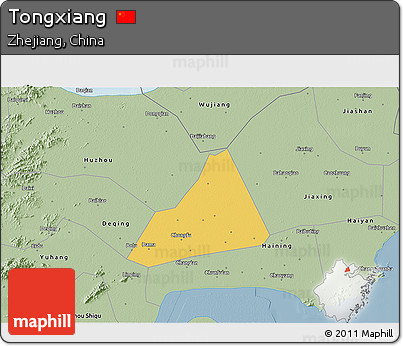 Savanna Style 3D Map of Tongxiang
