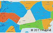 Shaded Relief 3D Map of Tongxiang, political outside