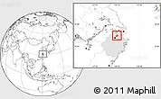 Blank Location Map of Tongxiang, highlighted parent region