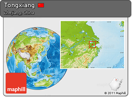 Physical Location Map of Tongxiang