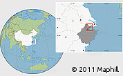 Savanna Style Location Map of Tongxiang, highlighted country, highlighted parent region