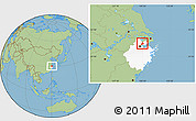 Savanna Style Location Map of Tongxiang, highlighted parent region