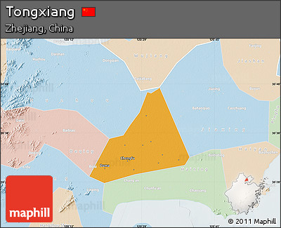 Political Map of Tongxiang, lighten