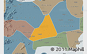 Political Map of Tongxiang, semi-desaturated
