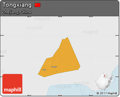 Political Map of Tongxiang, single color outside