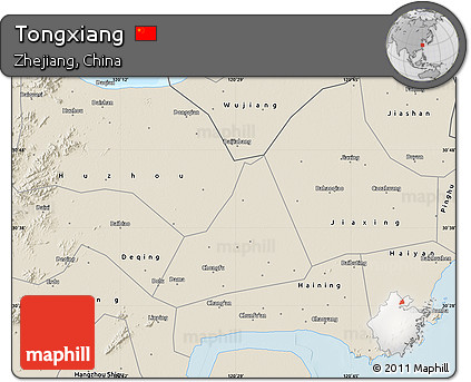Shaded Relief Map of Tongxiang