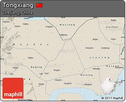 Shaded Relief Map of Tongxiang