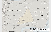 Shaded Relief Map of Tongxiang, semi-desaturated