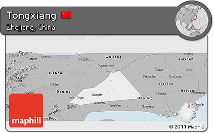 Gray Panoramic Map of Tongxiang