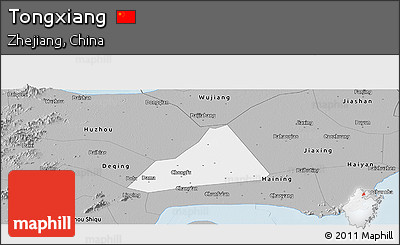 Gray Panoramic Map of Tongxiang