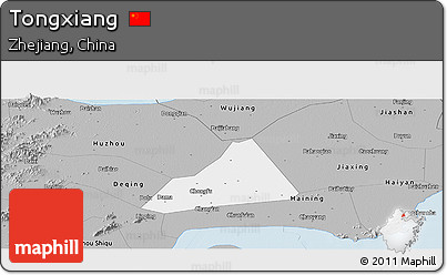 Gray Panoramic Map of Tongxiang