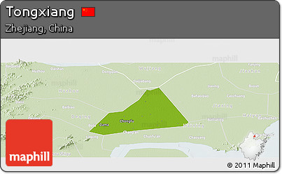 Physical Panoramic Map of Tongxiang, lighten