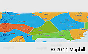 Physical Panoramic Map of Tongxiang, political outside