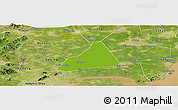 Physical Panoramic Map of Tongxiang, satellite outside