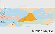 Political Panoramic Map of Tongxiang, lighten
