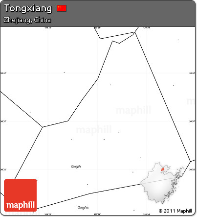 Blank Simple Map of Tongxiang