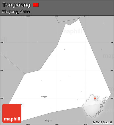 Gray Simple Map of Tongxiang