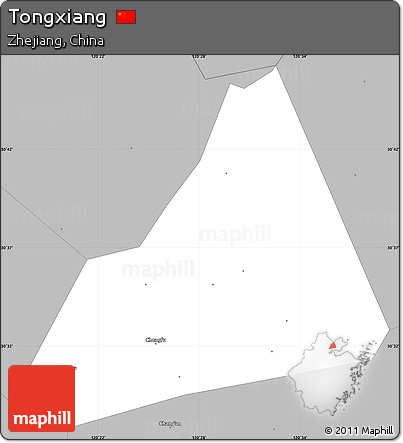 Gray Simple Map of Tongxiang