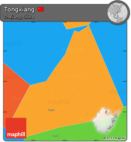 Political Simple Map of Tongxiang