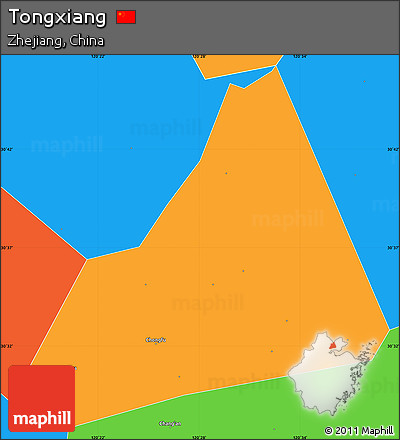 Political Simple Map of Tongxiang