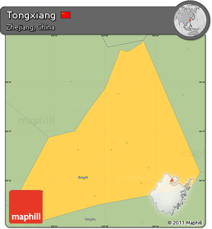 Savanna Style Simple Map of Tongxiang
