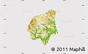 Physical Map of Wencheng, cropped outside
