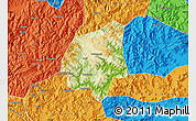 Physical Map of Wencheng, political outside