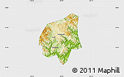 Physical Map of Wencheng, single color outside