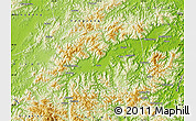 Physical Map of Xianju
