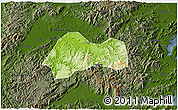 Physical 3D Map of Xinchang, darken