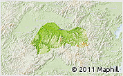 Physical 3D Map of Xinchang, lighten