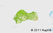 Physical 3D Map of Xinchang, single color outside