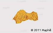 Political 3D Map of Xinchang, cropped outside