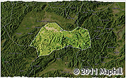 Satellite 3D Map of Xinchang, darken