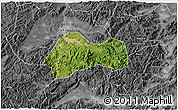Satellite 3D Map of Xinchang, desaturated