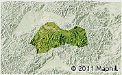 Satellite 3D Map of Xinchang, lighten