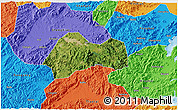 Satellite 3D Map of Xinchang, political outside