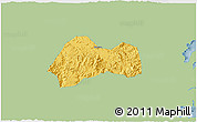 Savanna Style 3D Map of Xinchang, single color outside