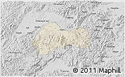 Shaded Relief 3D Map of Xinchang, desaturated