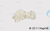 Shaded Relief 3D Map of Xinchang, single color outside