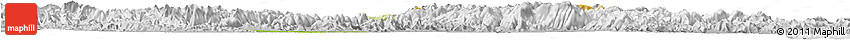 Physical Horizon Map of Xinchang, lighten, desaturated