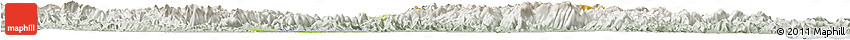 Physical Horizon Map of Xinchang, lighten, semi-desaturated