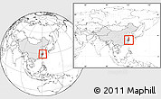 Blank Location Map of Xinchang, highlighted country, highlighted parent region, within the entire country