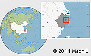Savanna Style Location Map of Xinchang, highlighted country, highlighted parent region