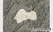 Shaded Relief Map of Xinchang, darken