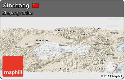Classic Style Panoramic Map of Xinchang