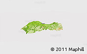 Physical Panoramic Map of Xinchang, cropped outside